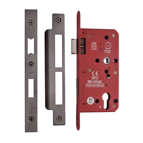 M.Marcus CE EuroProfile Lock 60mm Backset Single Through 72mm Centre Matt Bronze Finish LAL1631-MB