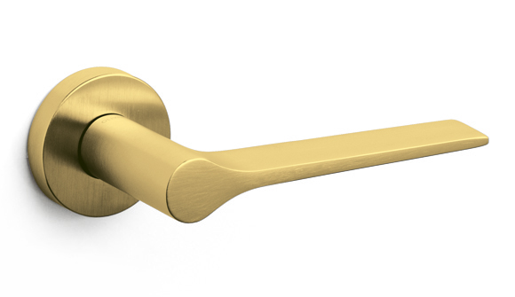 Olivari Lama Door Handle SuperGold Satin TS 47mm Set M107RSB8-TS