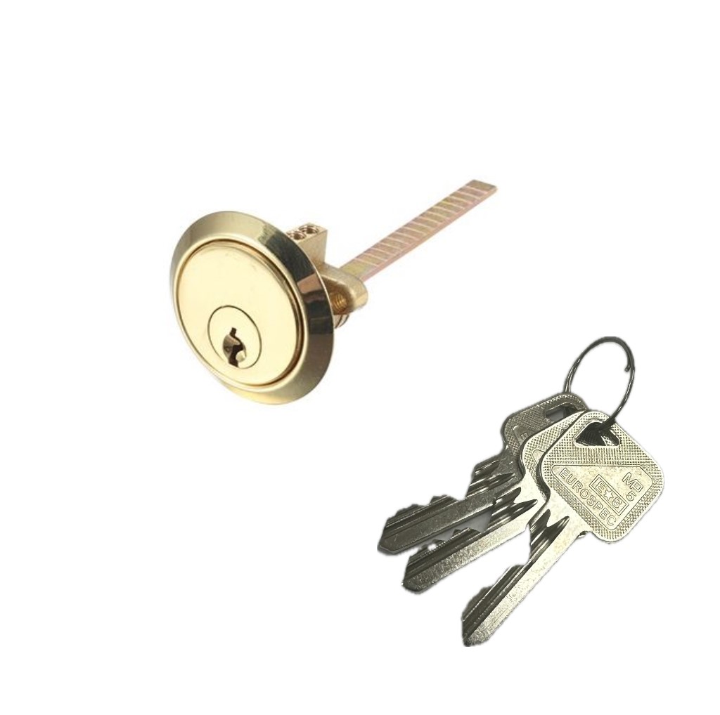 Eurospec CYB76520PB Standard Rim Cylinder - Ka Polished Brass