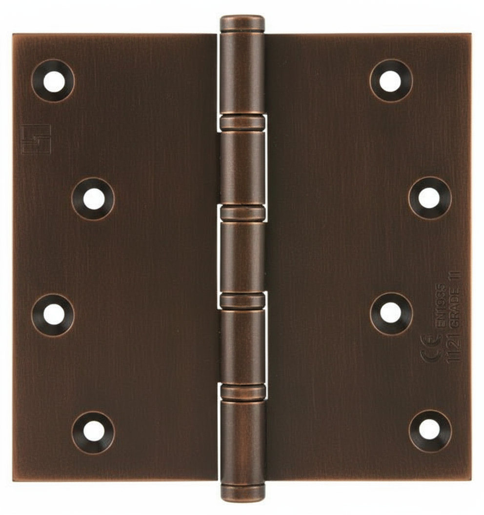 Simonswerk 1560CE Ball Race Brass Butt Projection Hinges CE marked FD30 fire rated 100mm x 100mm c/w Screws Imitation Bronze