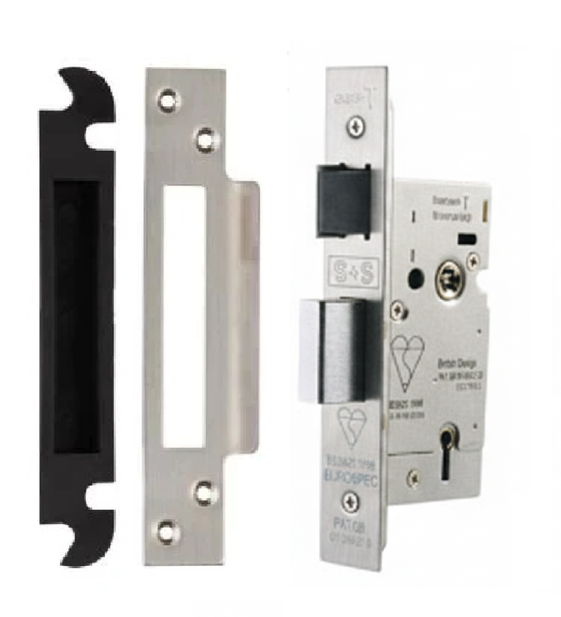 Eurospec Easi - T 5 Lever Sashlock Bs 76Mm Satin Stainless Steel LSB5530SSS