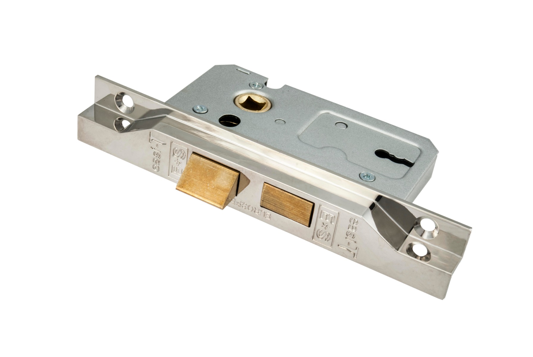 Eurospec LSE5225SN/REB Easi-T 2 Lever Rebated Sashlock 64mm Residential (Satin) Satin Nickel