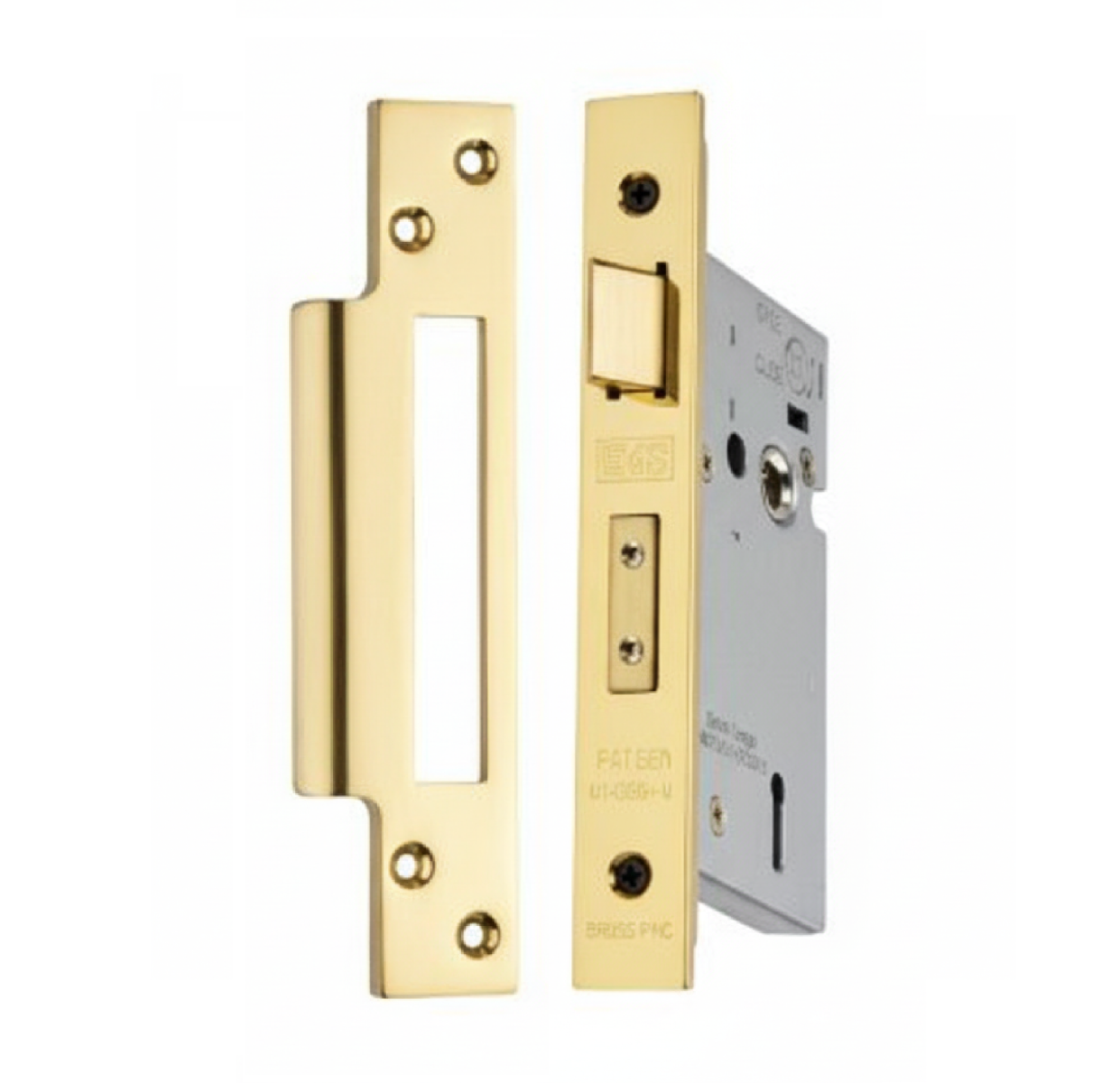 Eurospec Easi - T 3 Lever Security Sashlock 57mm Backset 76mm Case Polished Brasss PVD