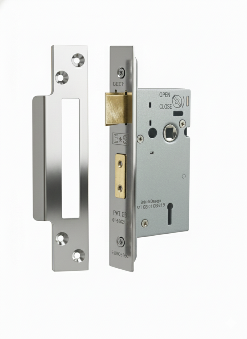 Eurospec Easi - T 5 Lever Security Sashlock 57mm Backset 76mm with Two Keys Polished Stainless Steel LSS5530BSS