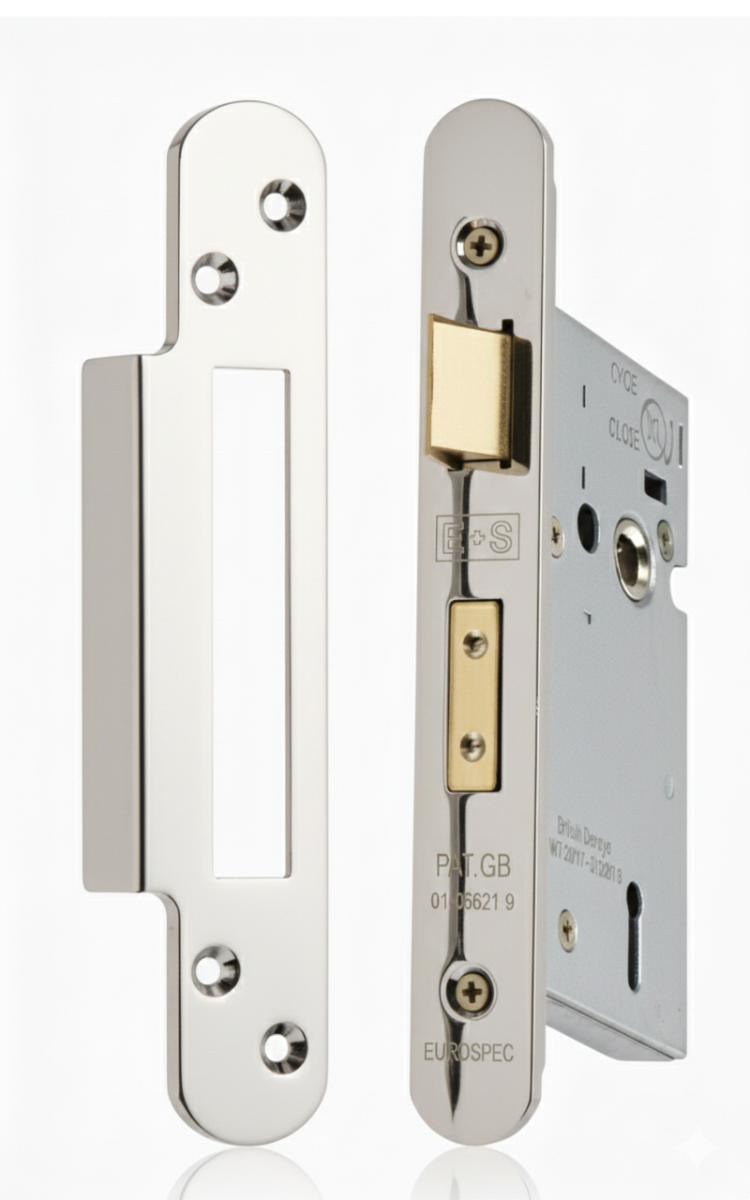 Eurospec Easi - T 5 Lever Security Sashlock 44mm Backset 64mm with Two Keys Polished Stainless Steel Radius LSS5525BSS/R