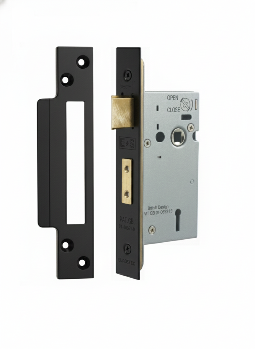 Eurospec Easi - T 5 Lever Security Sashlock 44mm Backset 64mm with Two Keys Matt Black LSS5525MB