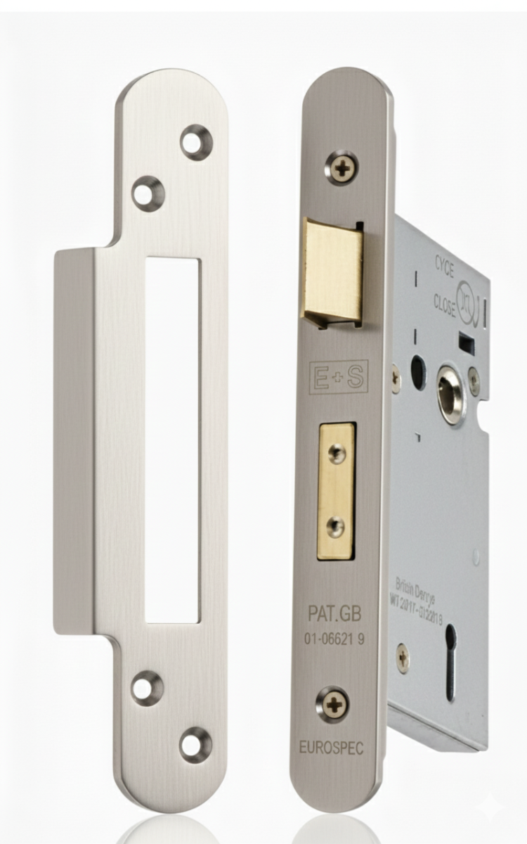 Eurospec Easi - T 5 Lever Security Sashlock 44mm Backset 64mm with Two Keys Satin Stainless Steel Radius LSS5525SSS/R