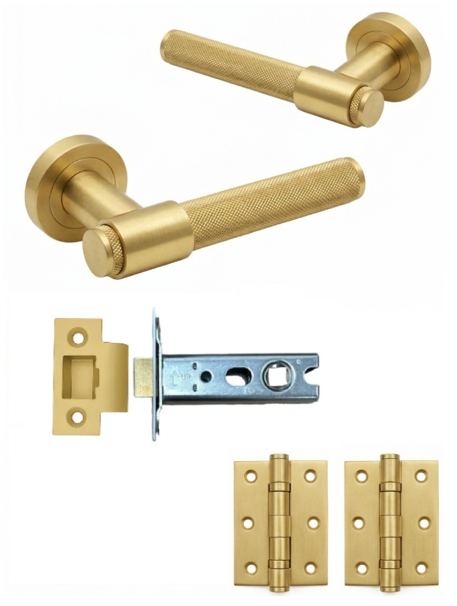 IRONZONE Flare Knurled Door Handle