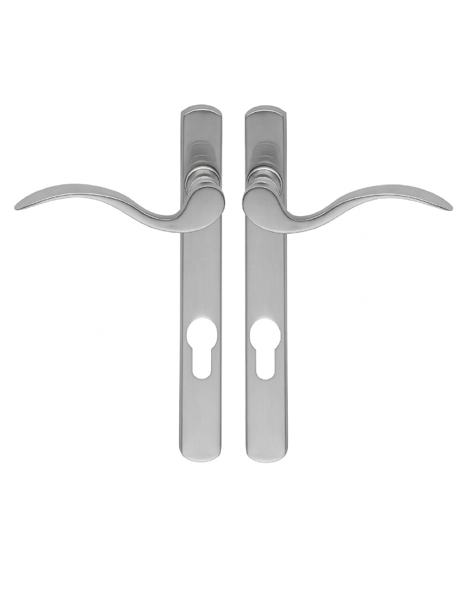 Carlisle Brass M140NP92RHSC Narrow Plate - Scroll Lever Furniture (92mm C/C) (On1) Satin Chrome