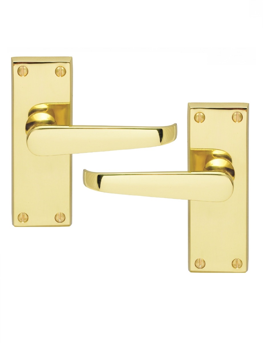 Carlisle Brass M31 Victorian Lever On Backplate - Latch Polished Brass