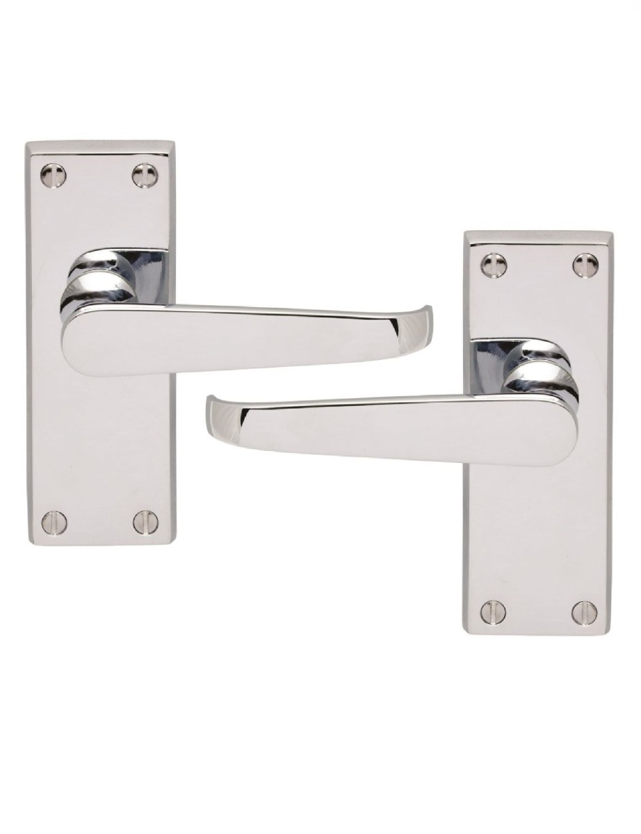 Carlisle Brass M31CP Victorian Lever On Backplate - Latch Polished Chrome