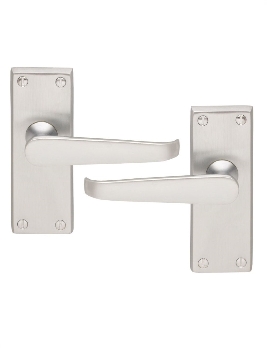 Carlisle Brass M31SC Victorian Lever On Backplate - Latch Satin Chrome