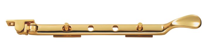 Acre & Clutton Spoon-End Window Casement Stay 254mm - Polished Brass