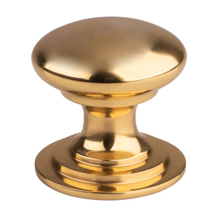 Fingertip M47B Ftd Victorian Knob (One Piece) 32mm Polished Brass
