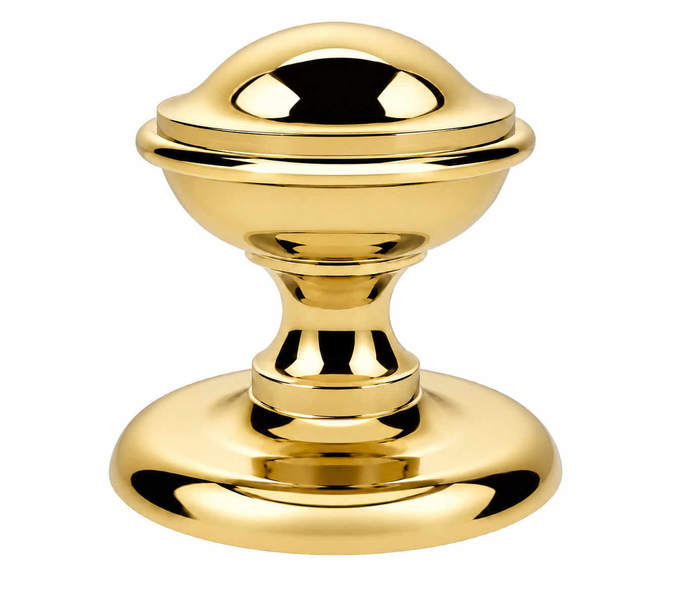 Carlisle Brass M60 Victorian - Centre Door Knob (Round) Polished Brass