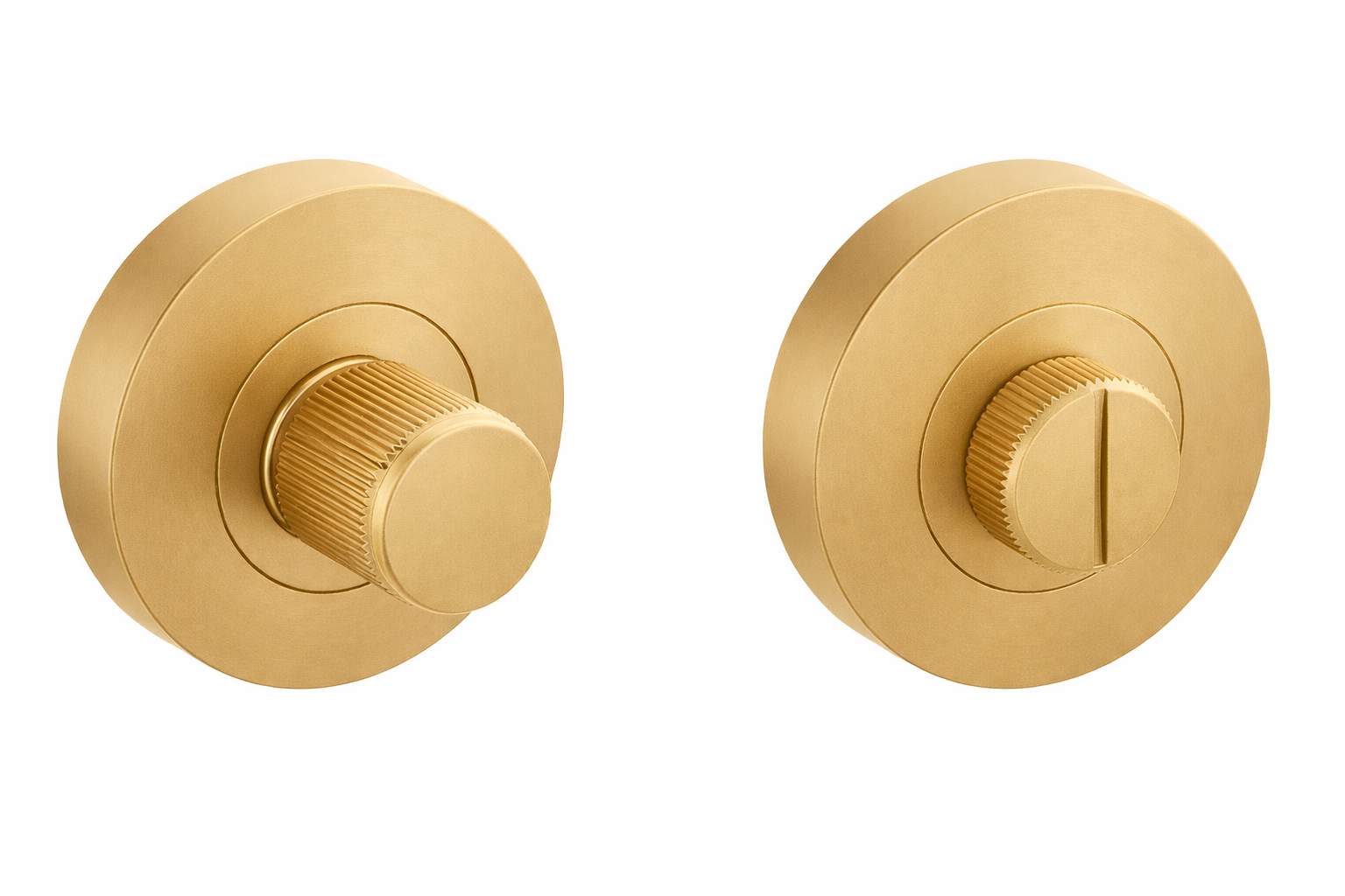 IRONZONE Linear Thumbturn & Release With 5mm Spindle & Fixings Matt Satin Brass