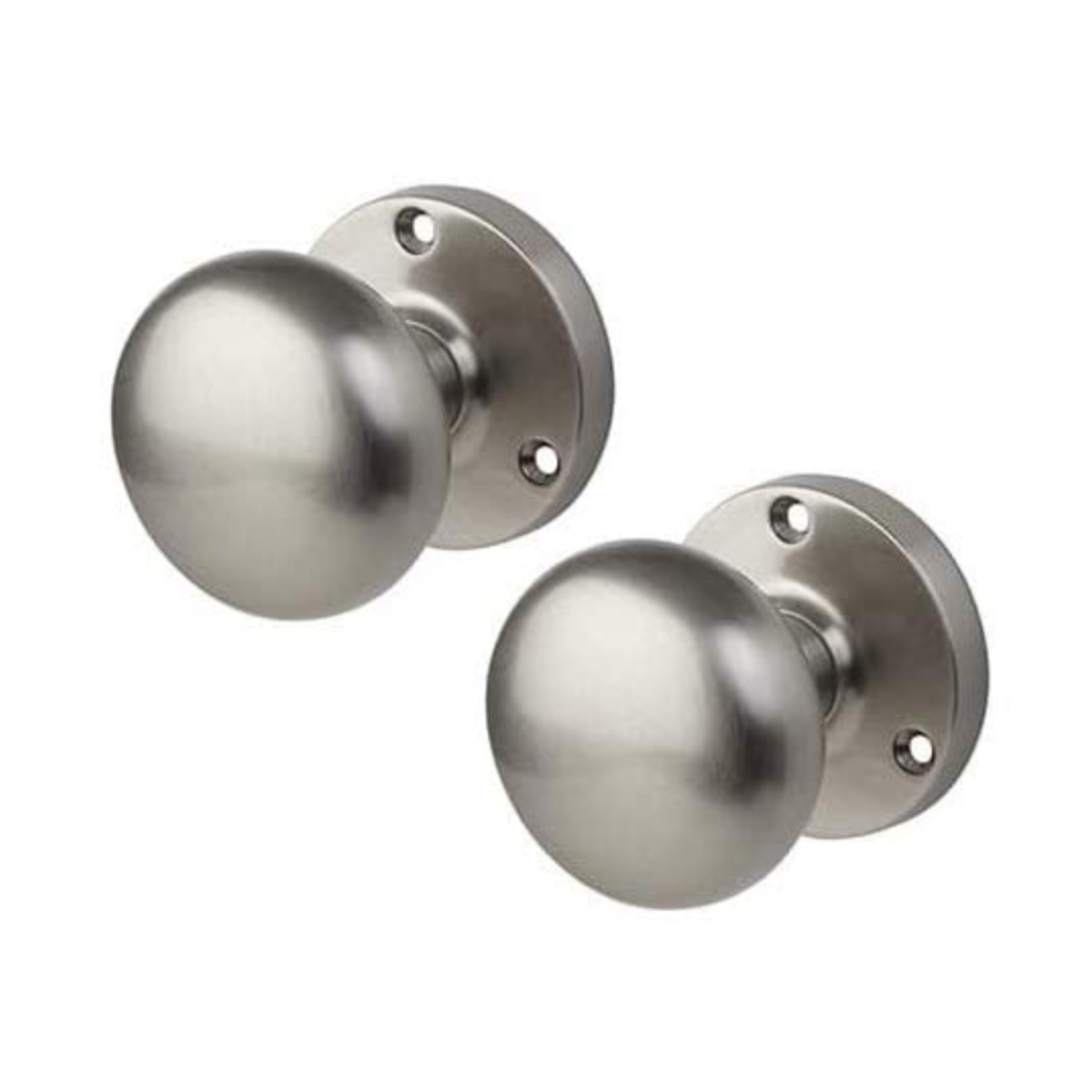 IRONZONE Mortice Sprung Door Knobs 58mm - Satin Nickel