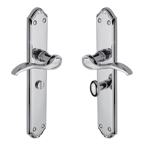 Heritage Brass MM828-PC Door Handle for Bathroom Verona Design Polished Chrome finish