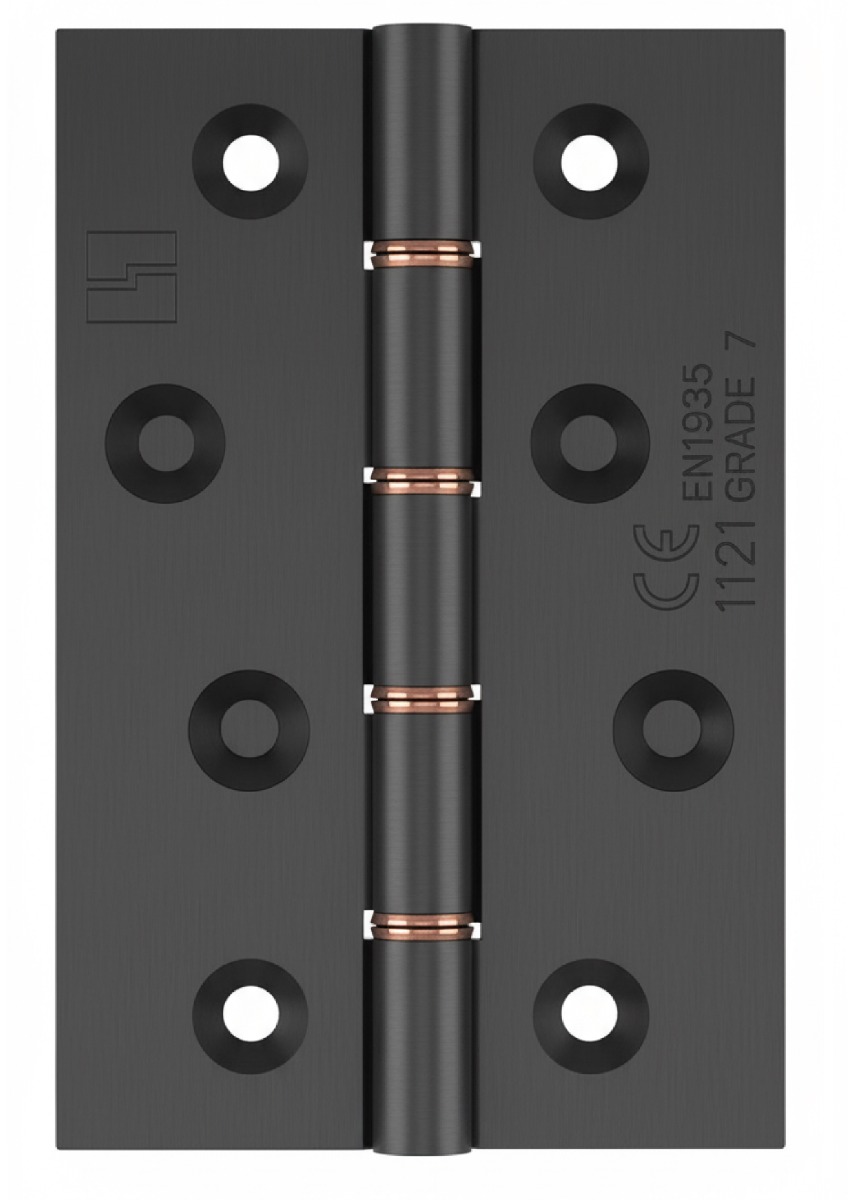 Simonswerk 1250CE Double Phosphor Bronze Washered Brass Butt Hinge CE marked FD30 fire rated 100mmx 75mm c/w Screws Midnight