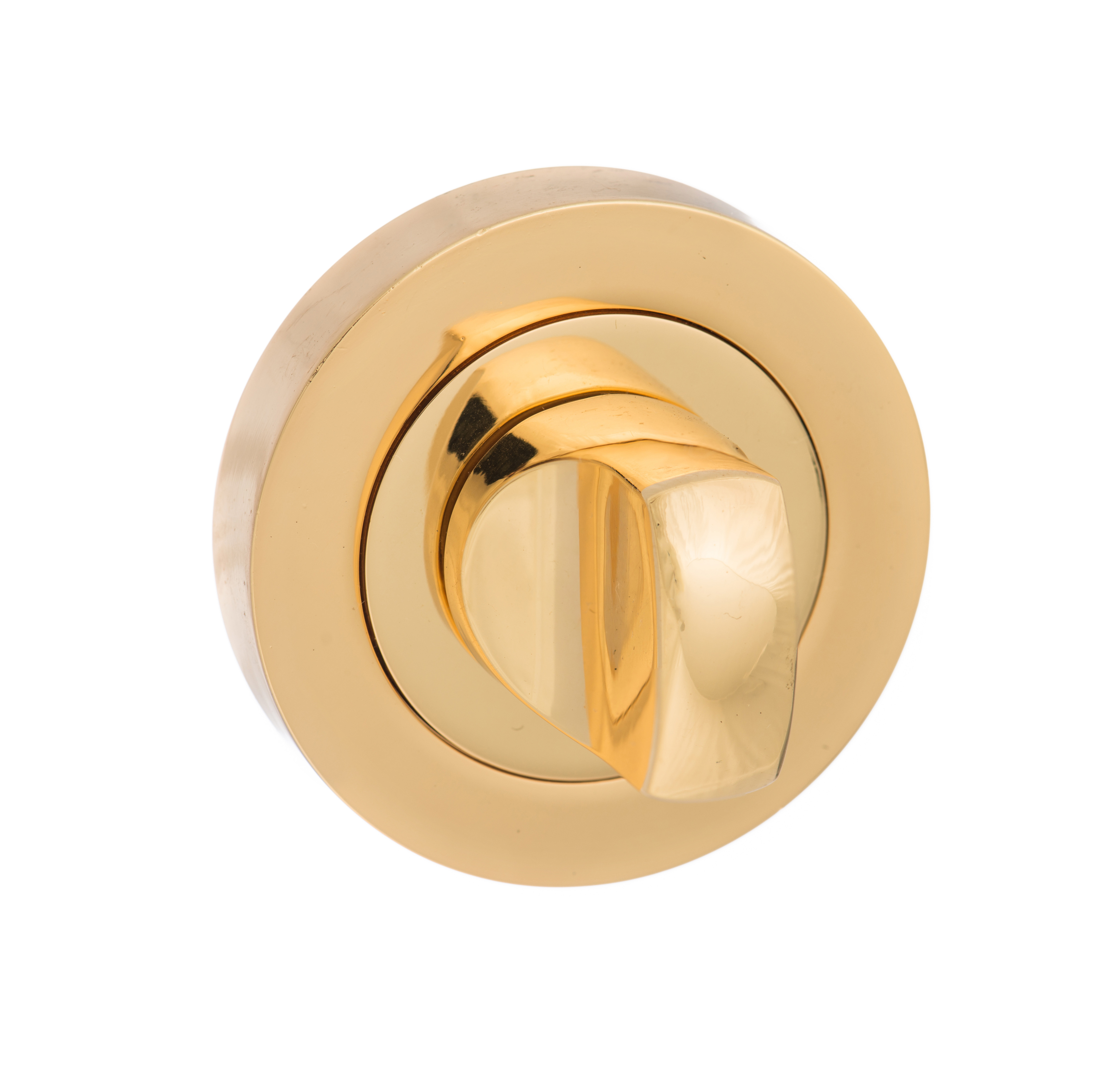 Mediterranean WC Turn and Release on Round Rose - Polished Brass MWCBP