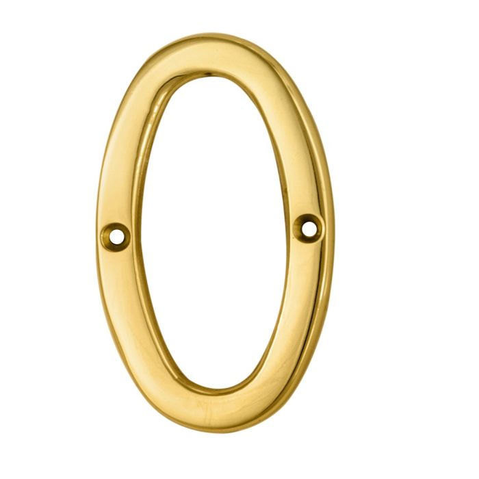 Carlisle Brass N0 Numeral Face Fix (No.0) Polished Brass