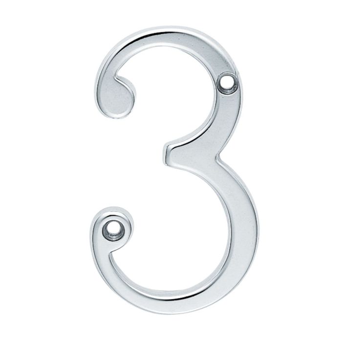Carlisle Brass N3SC Numeral Face Fix (No.3) Satin Chrome