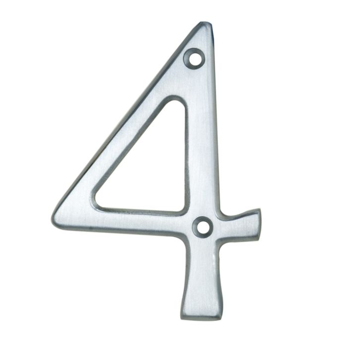 Carlisle Brass N4SC Numeral Face Fix (No.4) Satin Chrome