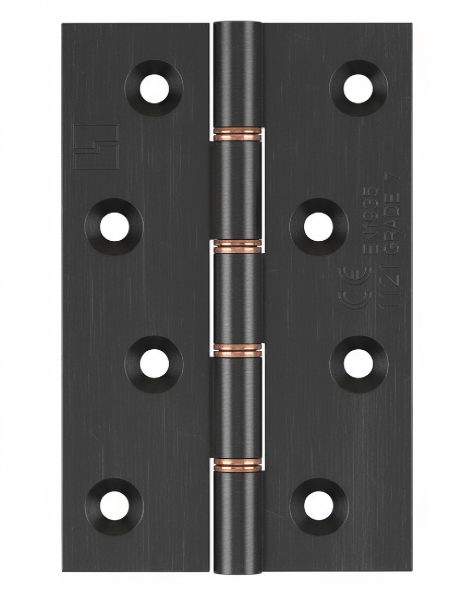 Simonswerk 1240CE Double Phosphor Bronze Washered Brass Butt Hinge CE marked FD30 fire rated 100mm x 65mm c/w Screws Midnight