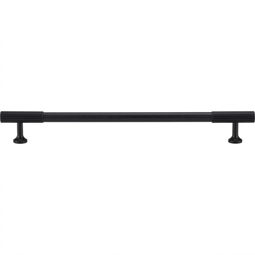 Acre & Clutton Oakridge Linear Solid Brass Cabinet Handle, 224mm Center-to-Center, 264mm Overall, Matt Black