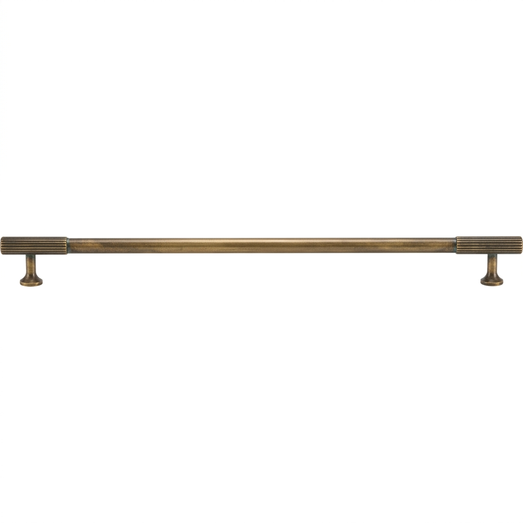 Acre & Clutton Oakridge Linear Solid Brass Cabinet Handle, 320mm Center-to-Center, 360mm Overall, Antique Brass