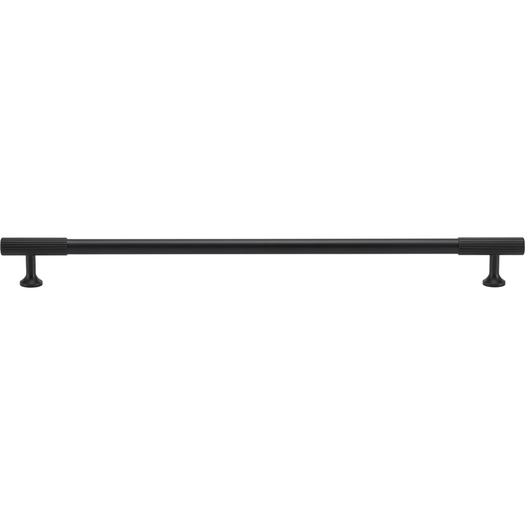 Acre & Clutton Oakridge Linear Solid Brass Cabinet Handle, 320mm Center-to-Center, 360mm Overall, Matt Black
