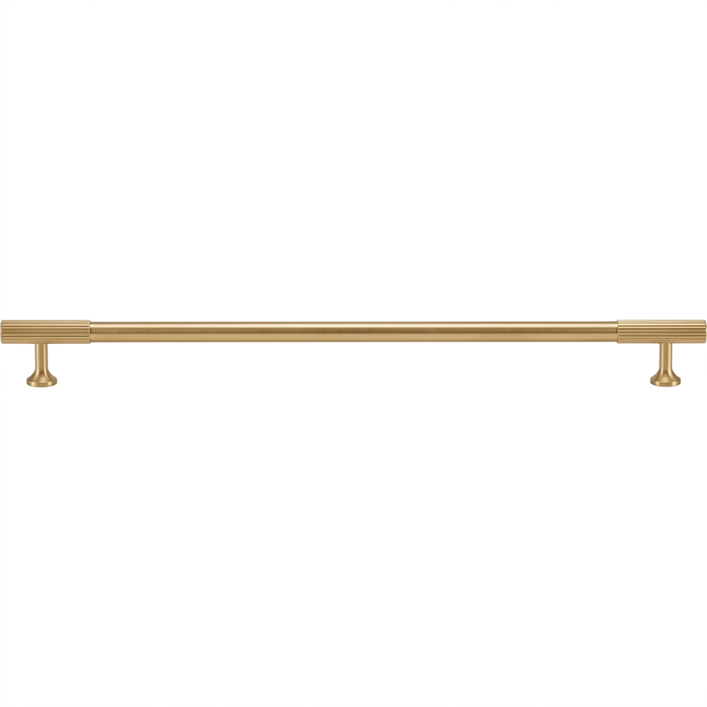 Acre & Clutton Oakridge Linear Solid Brass Cabinet Handle, 320mm Center-to-Center, 360mm Overall, Satin Brass