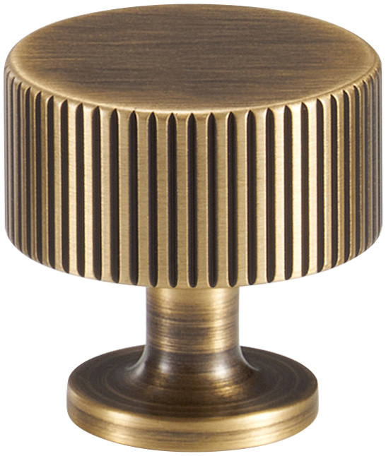 Acre & Clutton Oakridge Linear Solid Brass Cabinet Knob 28mm Antique Brass
