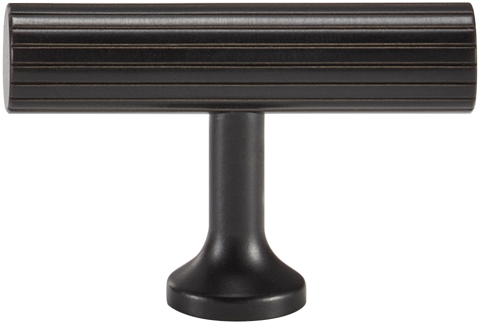 Acre & Clutton Oakridge Linear Solid Brass T Bar Cabinet Handle 50mm Matt Black