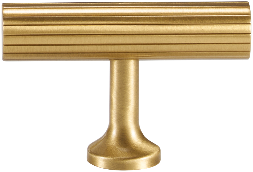 Acre & Clutton Oakridge Linear Solid Brass T Bar Cabinet Handle 50mm Satin Brass