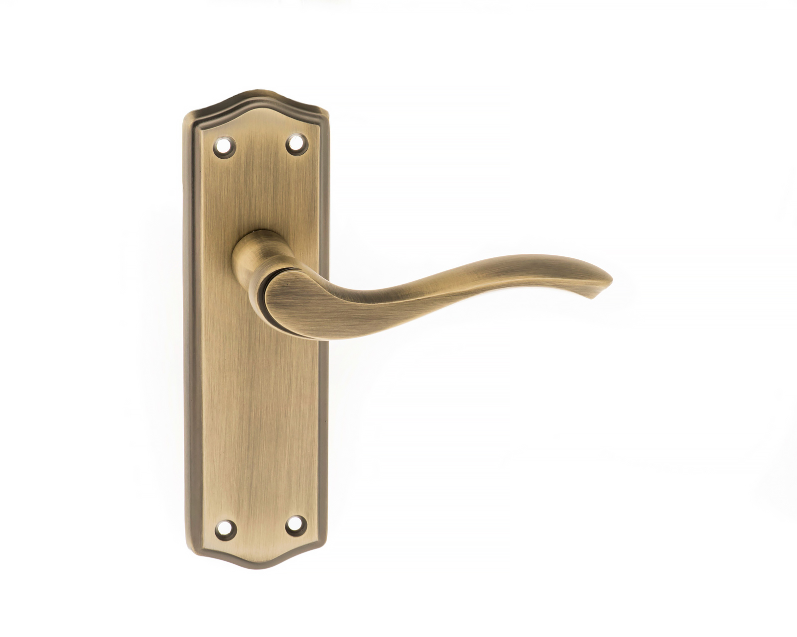 Old English Warwick Latch Lever on Backplate - Matt Antique Brass OE178LMAB
