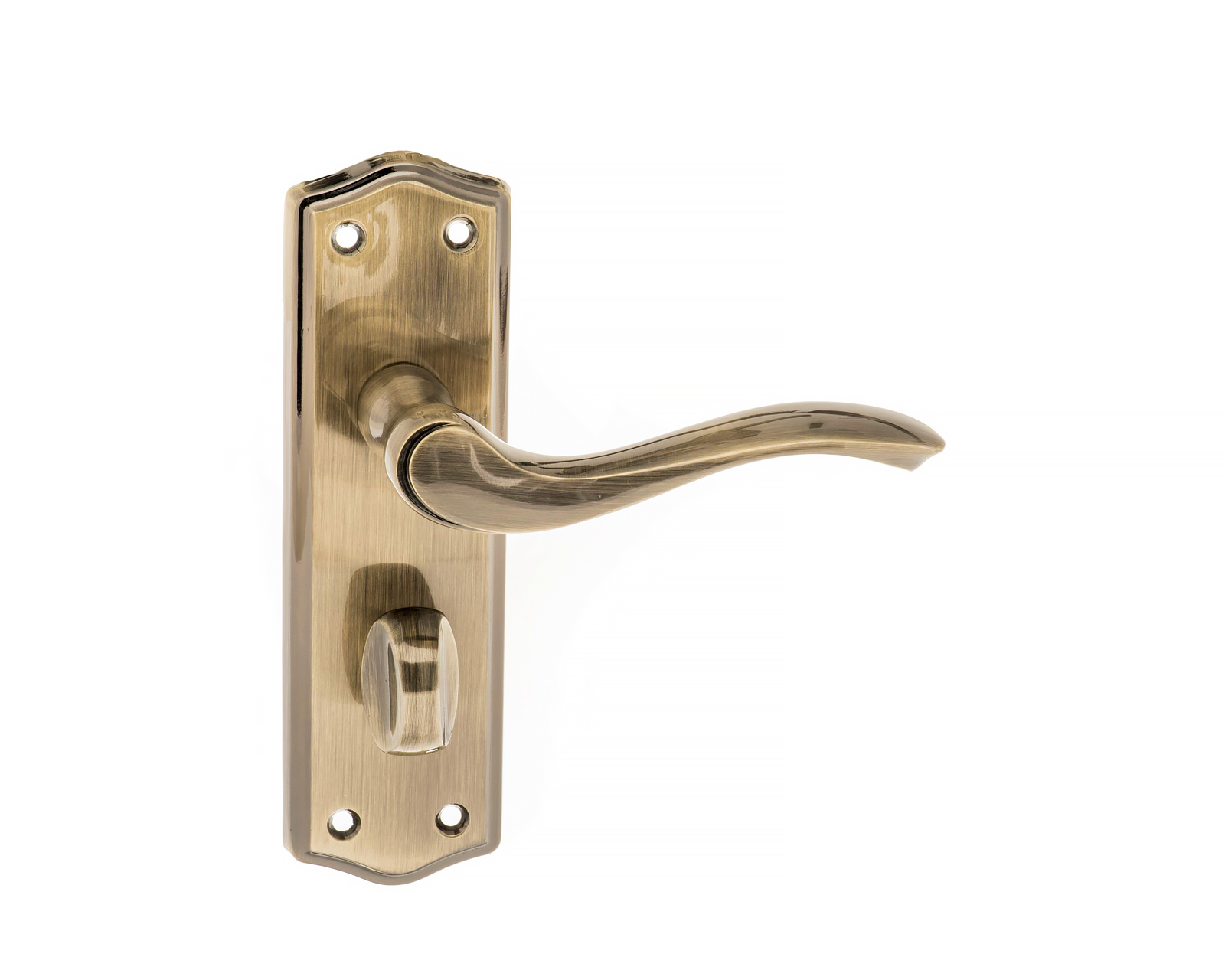Old English Warwick WC Lever on Backplate **for use with sashlock only** - Antique Brass OE178WCAB