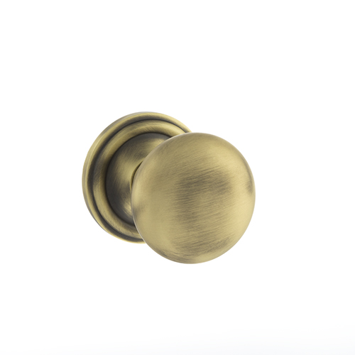 Old English Harrogate Solid Brass Mushroom Mortice Knob on Concealed Fix Rose - Matt Antique Brass OE58MMKMAB