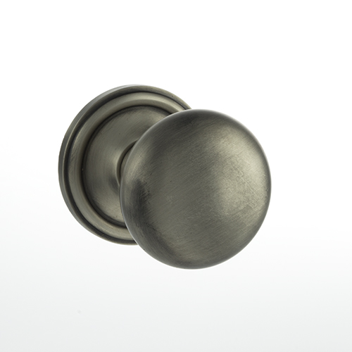Old English Harrogate Solid Brass Mushroom Mortice Knob on Concealed Fix Rose - Matt Gun Metal OE58MMKMBN