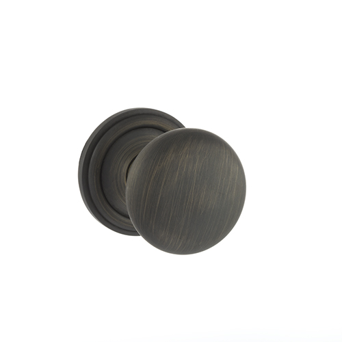 Old English Harrogate Solid Brass Mushroom Mortice Knob on Concealed Fix Rose - Urban Bronze OE58MMKUB