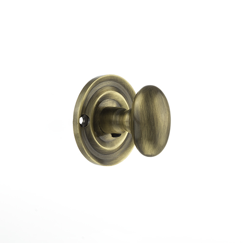 Old English Solid Brass Oval WC Turn and Release - Antique Brass OEOWCAB