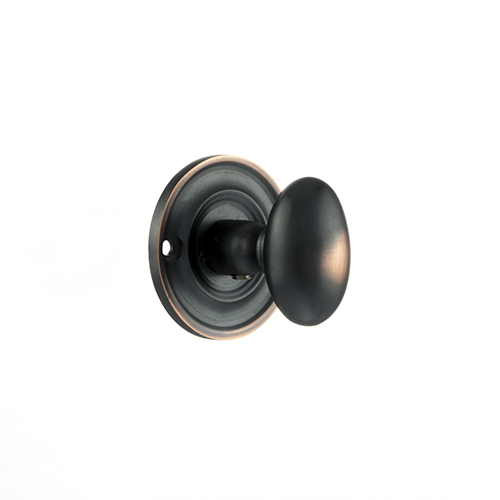 Old English Solid Brass Oval WC Turn and Release - Antique Copper OEOWCAC