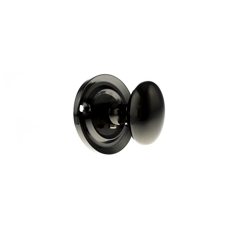 Old English Solid Brass Oval WC Turn and Release - Black Nickel OEOWCBN