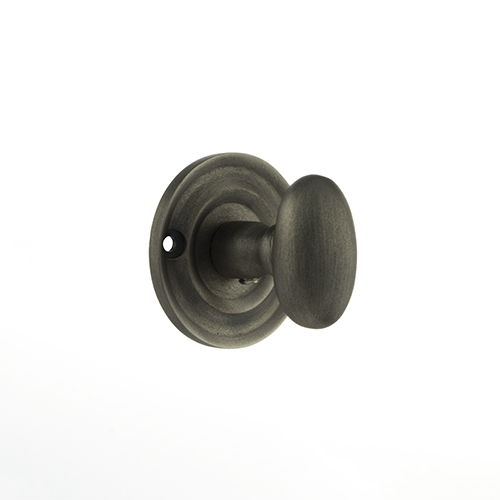 Old English Solid Brass Oval WC Turn and Release - Matt Gun Metal OEOWCMBN