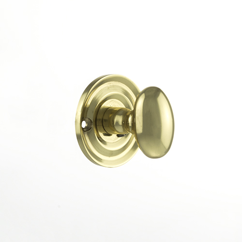 Old English Solid Brass Oval WC Turn and Release - Polished Brass OEOWCPB