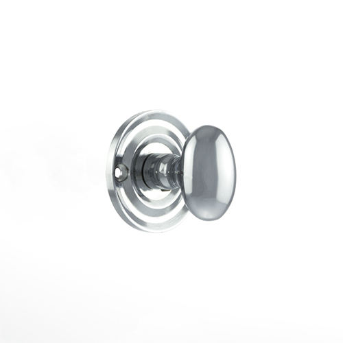 Old English Solid Brass Oval WC Turn and Release - Polished Chrome OEOWCPC