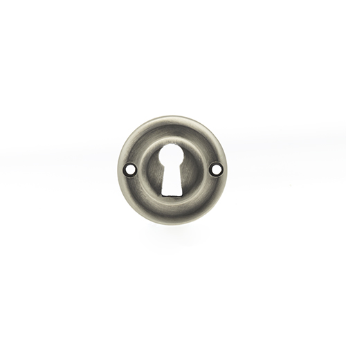Old English Solid Brass Open Key Hole Escutcheon - Matt Gun Metal OERKEMBN