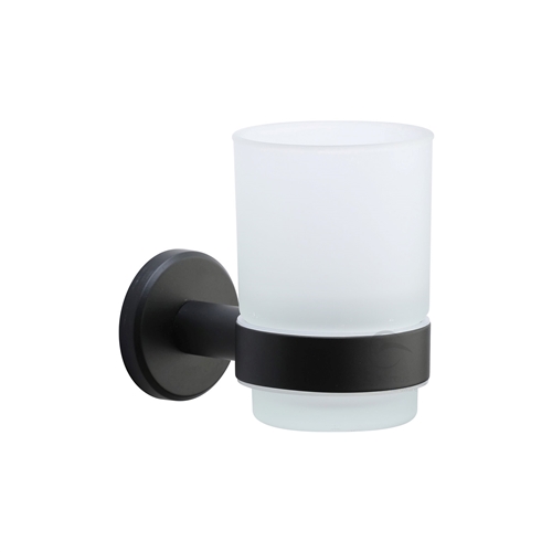 M.Marcus OXF-TUMBLER-BLK Single tumbler holder with glass Matt Black