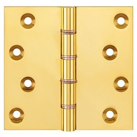 Simonswerk P1260 Double Phosphor Bronze Washered Brass Butt Projection Hinge 100mm x 100mm c/w Screws Polished Brass