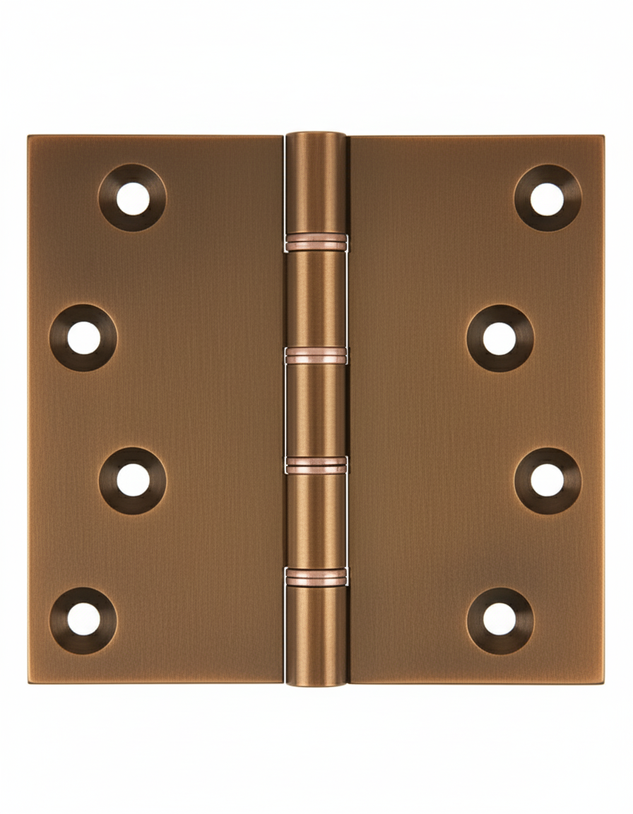 Simonswerk P1260 Double Phosphor Bronze Washered Brass Butt Projection Hinge 100mm x 100mm c/w Screws Antique Brass